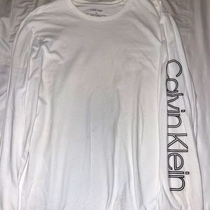 Calvin Klein Plain White Long Sleeve